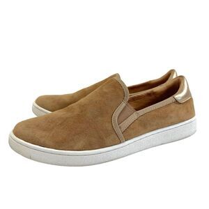 UGG Cas Chestnut Leather Slip On Sneakers